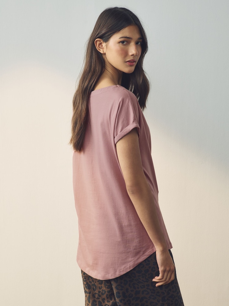 Violet mauve - Haut t-shirt à manches cap - Image 3 of 8