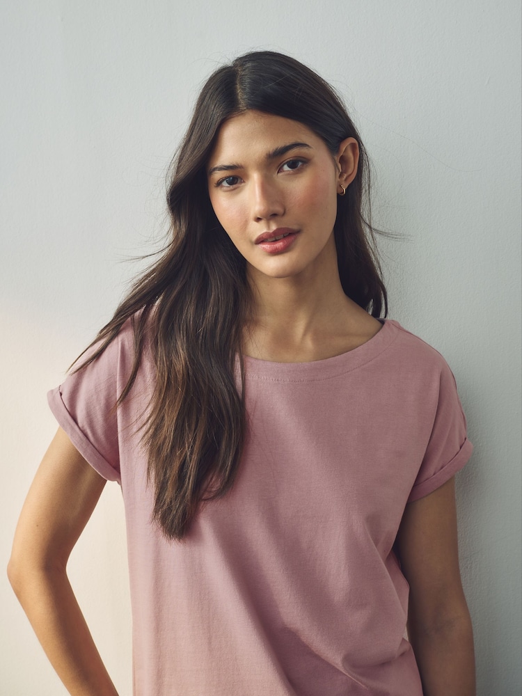 Violet mauve - Haut t-shirt à manches cap - Image 4 of 8