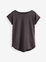 Shale Brown Cap Sleeve T-Shirt Top - Image 5 of 7