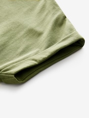 Olive Green Cap Sleeve T-Shirt Top - Image 7 of 8