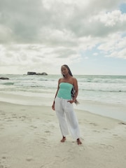 Aqua Cotton Rich Bandeau Boobtube Top - Image 2 of 7