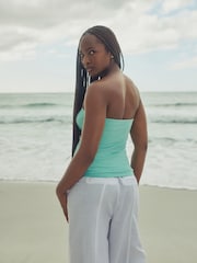 Aqua Cotton Rich Bandeau Boobtube Top - Image 3 of 7