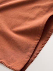Brown Shorter Length Cotton Rich Bandeau Boobtube Top - Image 8 of 8