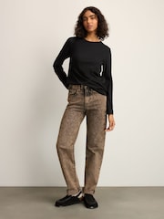Black 100% Cotton Long Sleeve T-Shirt - Image 2 of 8