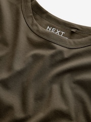 Olive Green 100% Cotton Long Sleeve T-Shirt - Image 10 of 11