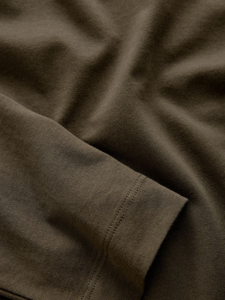 Olivgrün - 100% Cotton Long Sleeve T-Shirt - Bild 11 von 11 Olivgrün - 100% Cotton Long Sleeve T-Shirt - Bild 11 von 11
