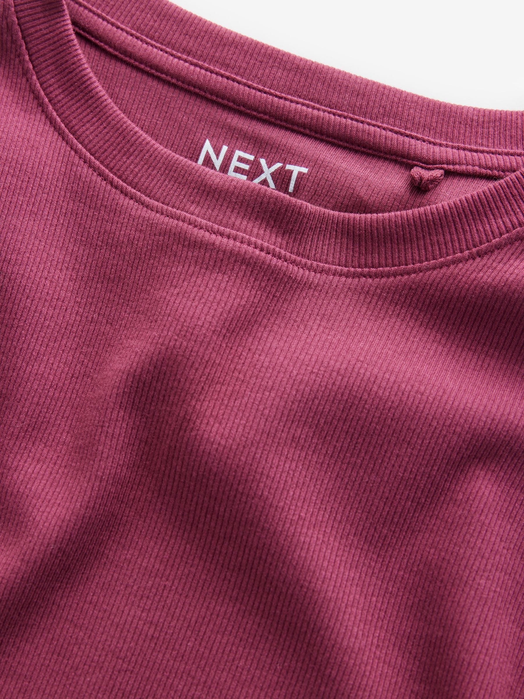 Buy Wine Red Long Sleeve Ribbed T-Shirt from Next USA Buy Wine Red Long Sleeve Ribbed T-Shirt from Next USA