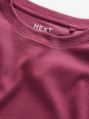 Wine Red Long Sleeve Ribbed T-Shirt - Image 6 of 7