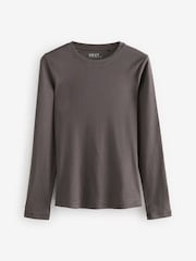 Shale Long Sleeve Ribbed T-Shirt - Image 6 of 8