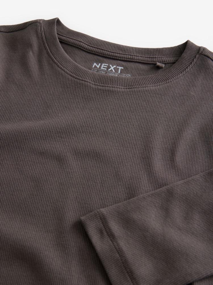 Shale Long Sleeve Ribbed T-Shirt - Image 7 of 8