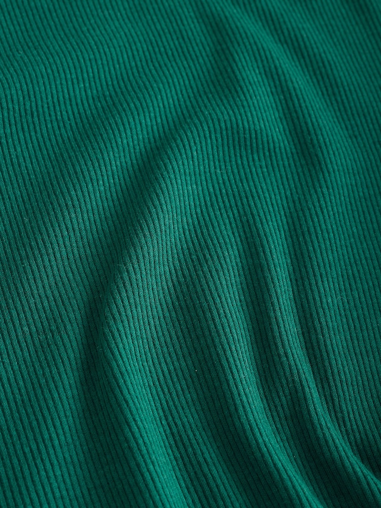 Forest Green Long Sleeve Ribbed Roll Neck Bodysuit - Image 7 of 7