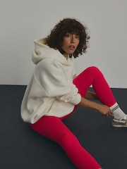 Red Ribbed Seamless High Waist Leggings - Image 4 of 6