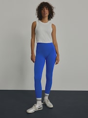 Cobalt Blue Ribbed Seamless High Waist Leggings - Image 2 of 7
