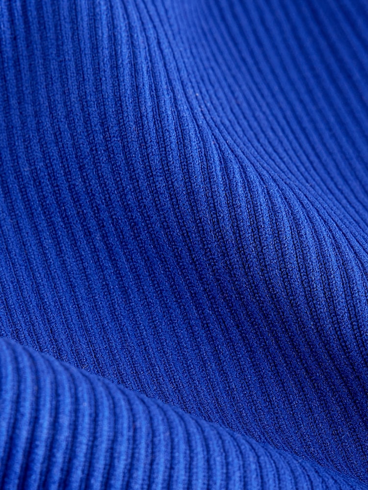 Kobaltblauw - Geribbelde naadloze legging met hoge taille - Image 6 of 7