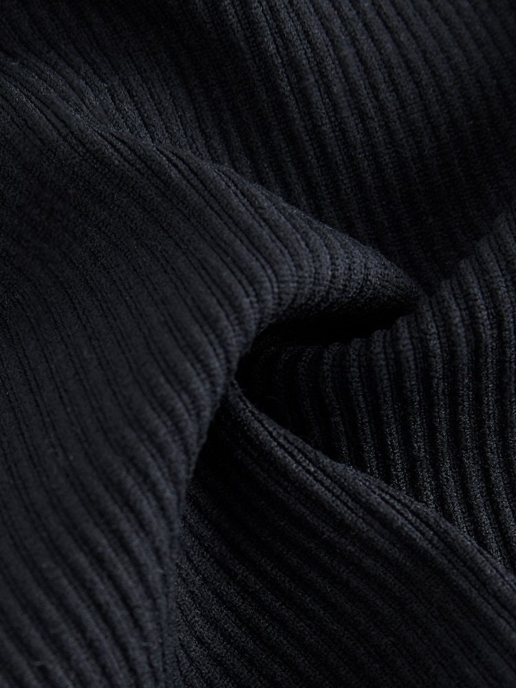 Black Ribbed Seamless Vest Top - Image 6 of 6