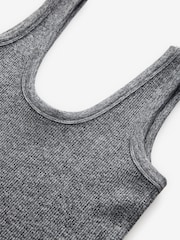 Grey Marl Ribbed Seamless Vest Top - Image 11 of 12