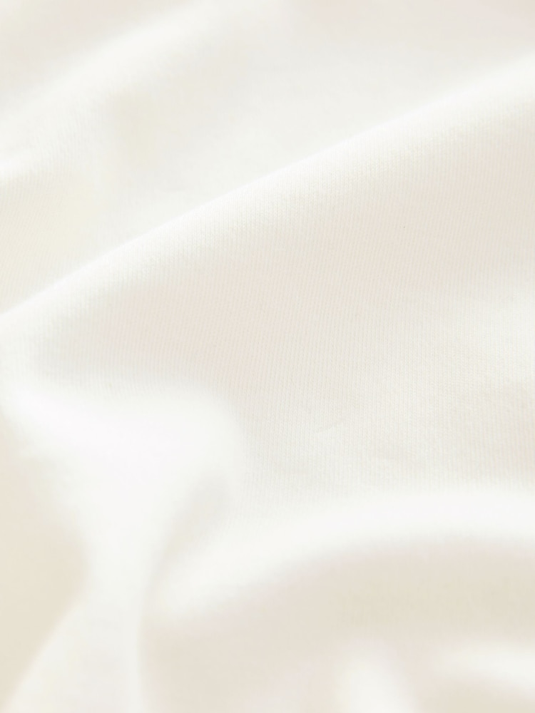 White Oversized Relaxed Fit Boxy Heavyweight Crew Neck T-Shirt - Image 8 of 8