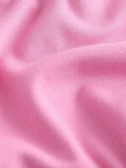 Bright Pink 100% Cotton Relaxed Fit Heavyweight Longline Crew Neck T-Shirt - Image 5 of 6