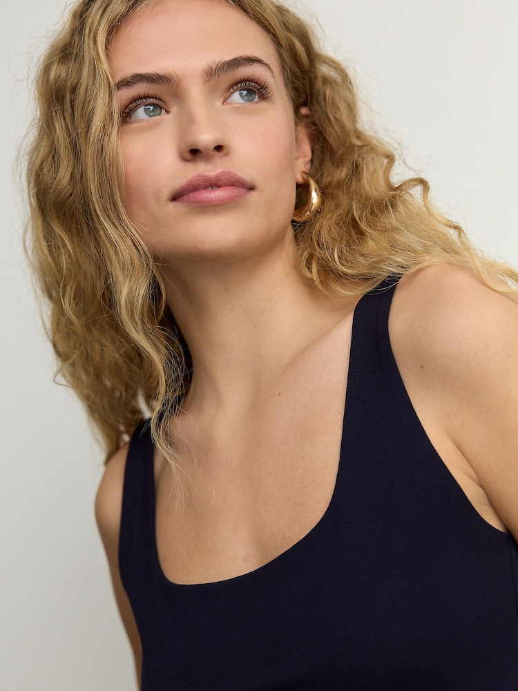Navy Square Neck Vest - Image 5 of 5