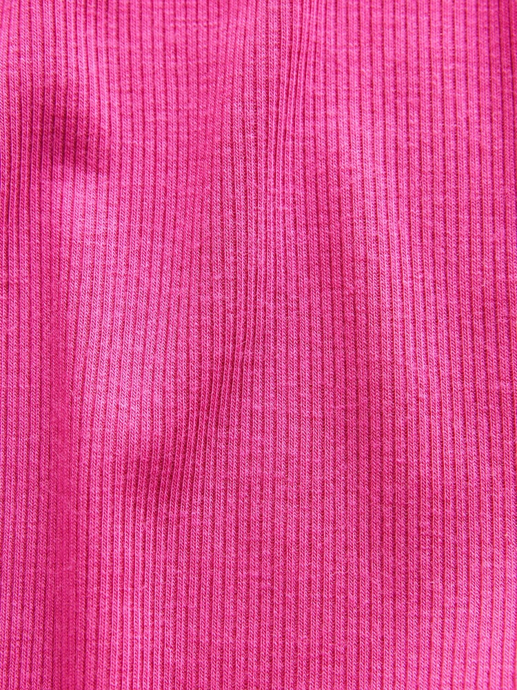 Rosa frambuesa - Camiseta de manga corta de canalé con diseño suave al tacto con TENCEL™ Lyocell - Imagen 7 de 7