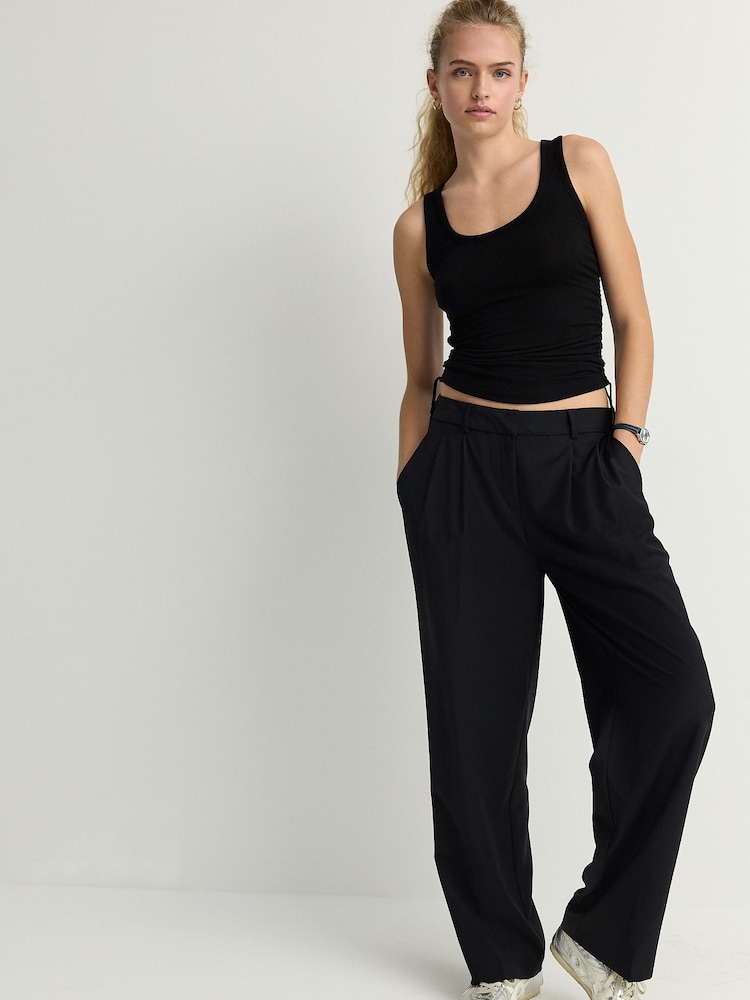 Black Ruched TENCEL™ Vest - Image 3 of 8