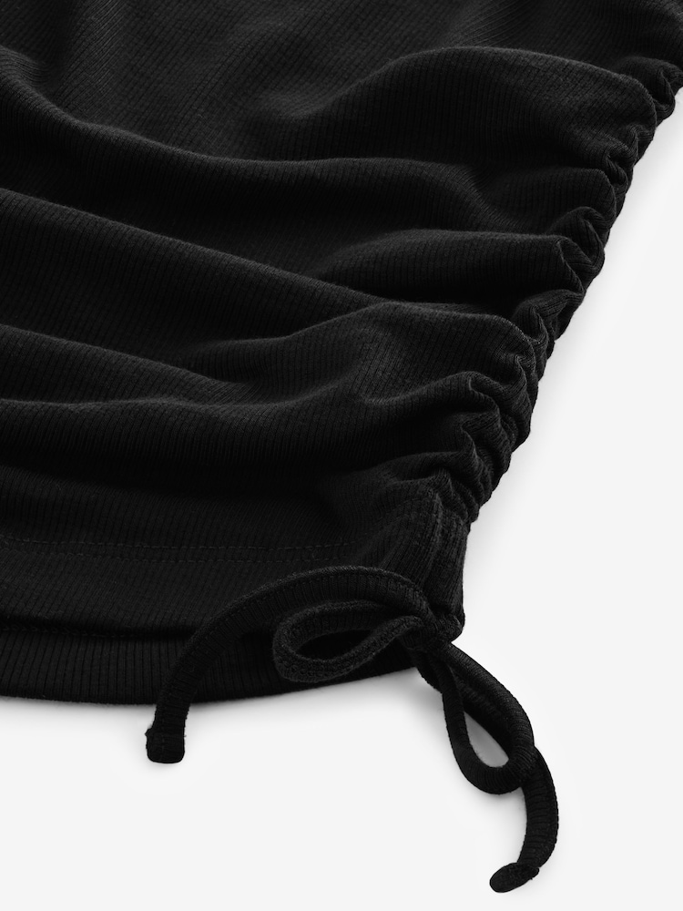 Black Ruched TENCEL™ Vest - Image 8 of 8