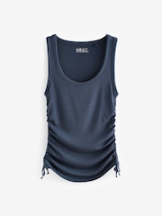 Inky Blue Ruched TENCEL™ Vest - Image 6 of 8