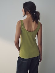 Olive Green Thick Strap Vest - Image 2 of 8
