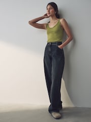 Olive Green Thick Strap Vest - Image 4 of 8