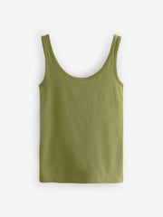 Olive Green Thick Strap Vest - Image 6 of 8