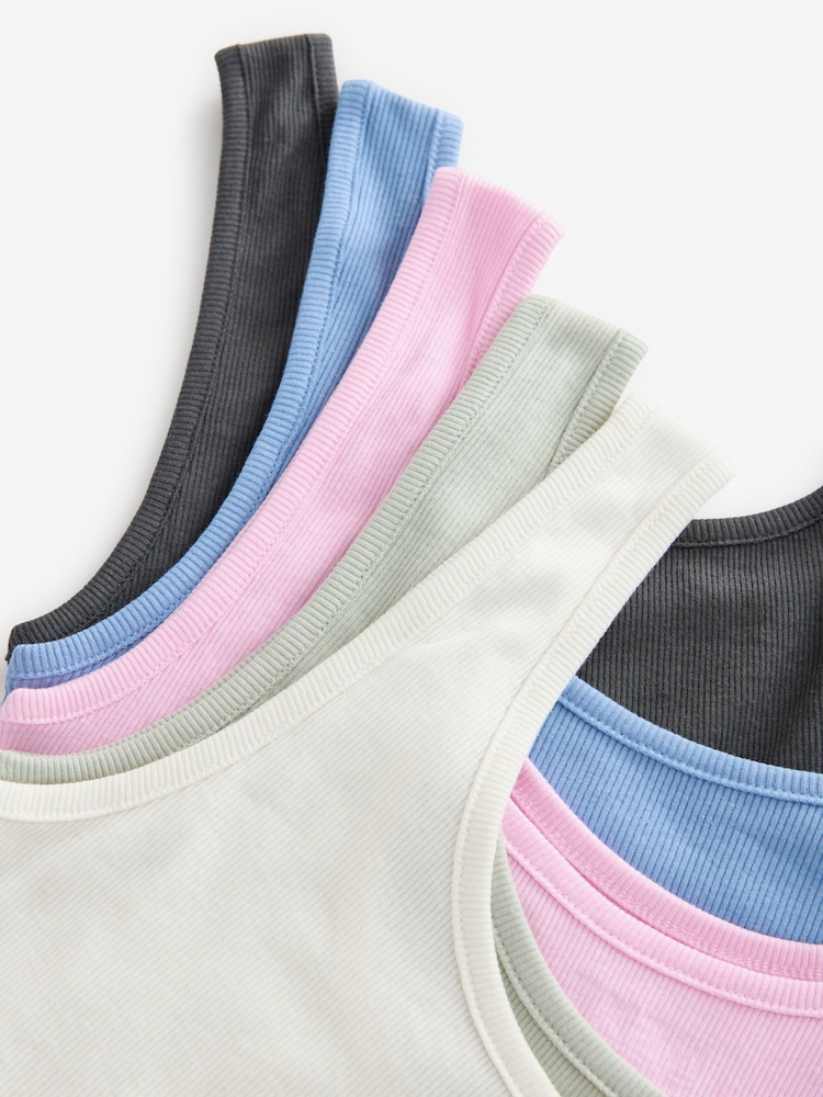 Pastels - Lot de gilets côtelés à épaisses bretelles 5 - Image 11 of 12