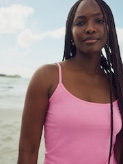 Fluoro Pink Thin Strap Vest - Image 1 of 7