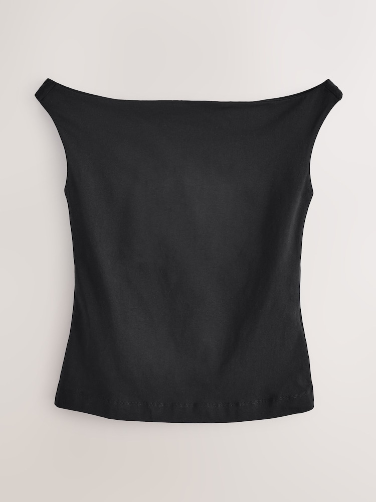 Black Open Neck Vest - Image 5 of 6