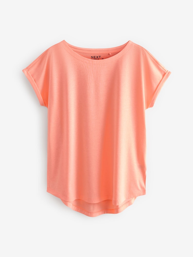 White/Blue/Orange Cap Sleeve 100% Cotton T-Shirts 3 Pack - Image 10 of 12
