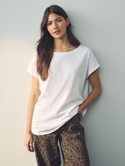 Белый/синий/оранжевый - Cap Sleeve 100% Cotton T-Shirts 3 Pack - Image 4 of 12