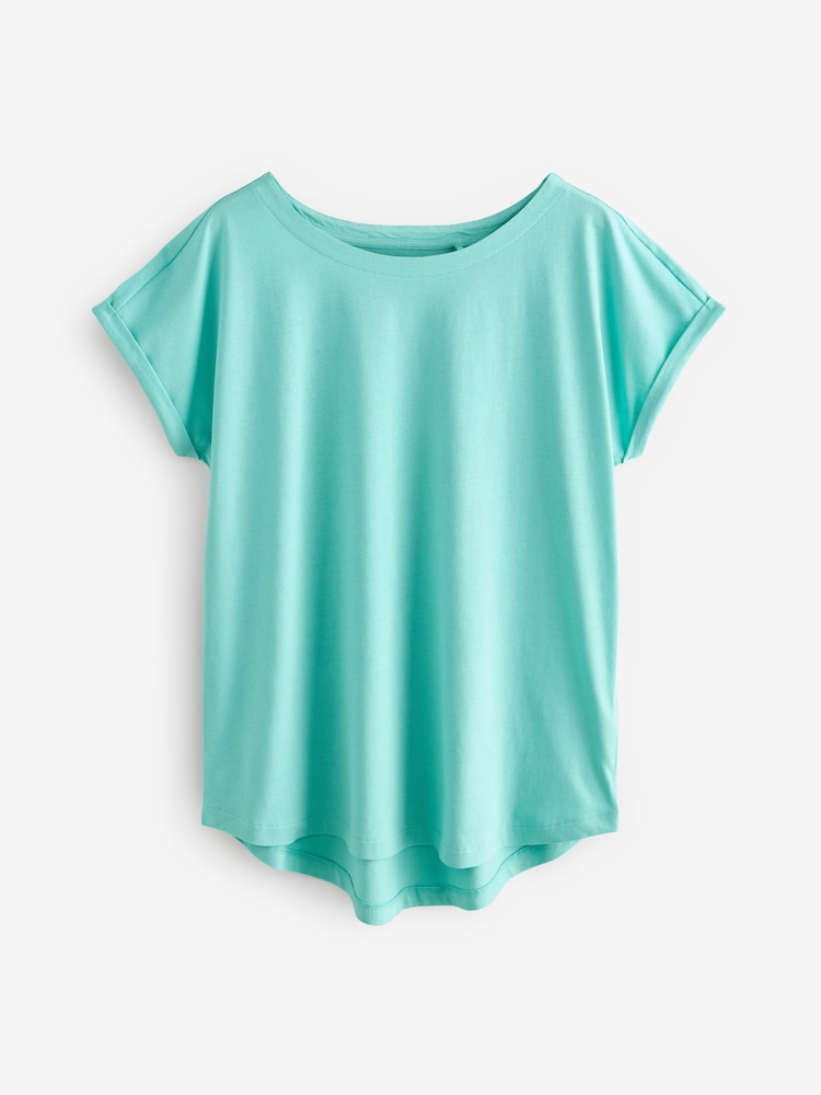 White/Blue/Orange Cap Sleeve 100% Cotton T-Shirts 3 Pack - Image 9 of 12