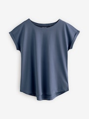 Ecru/Taupe/Brown/Blue/Yellow Cap Sleeve 100% Cotton T-Shirts 5 Pack - Image 10 of 12