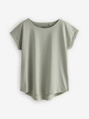 Ecru/Taupe/Brown/Blue/Yellow Cap Sleeve 100% Cotton T-Shirts 5 Pack - Image 6 of 12