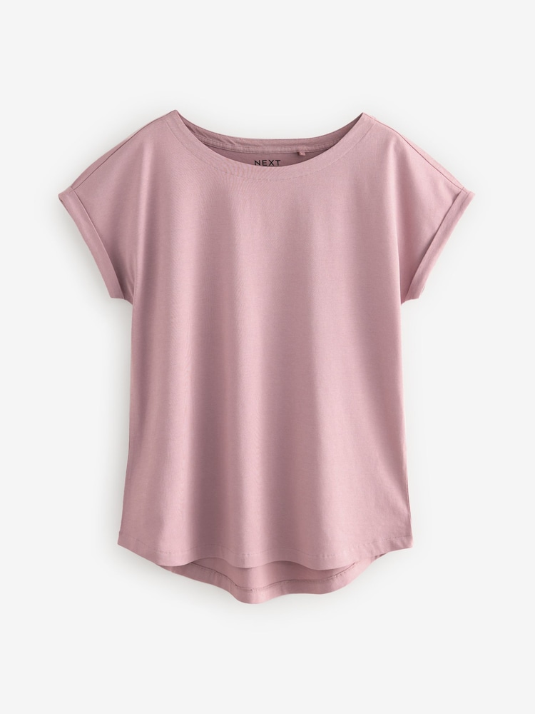 Ecru/Taupe/Brown/Blue/Yellow Cap Sleeve T-Shirts 5 Pack - Image 7 of 12