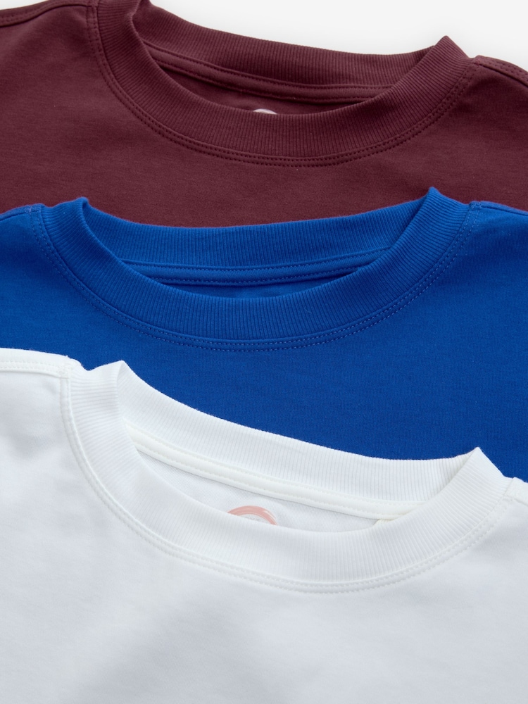 متعدد الألوان - Oversized 100% Cotton T-Shirts 3 Pack - صورة 10 من 10