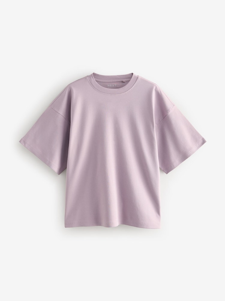 Multi 100% Cotton Boxy Short Sleeve T-Shirts 5 Pack - Image 10 of 13