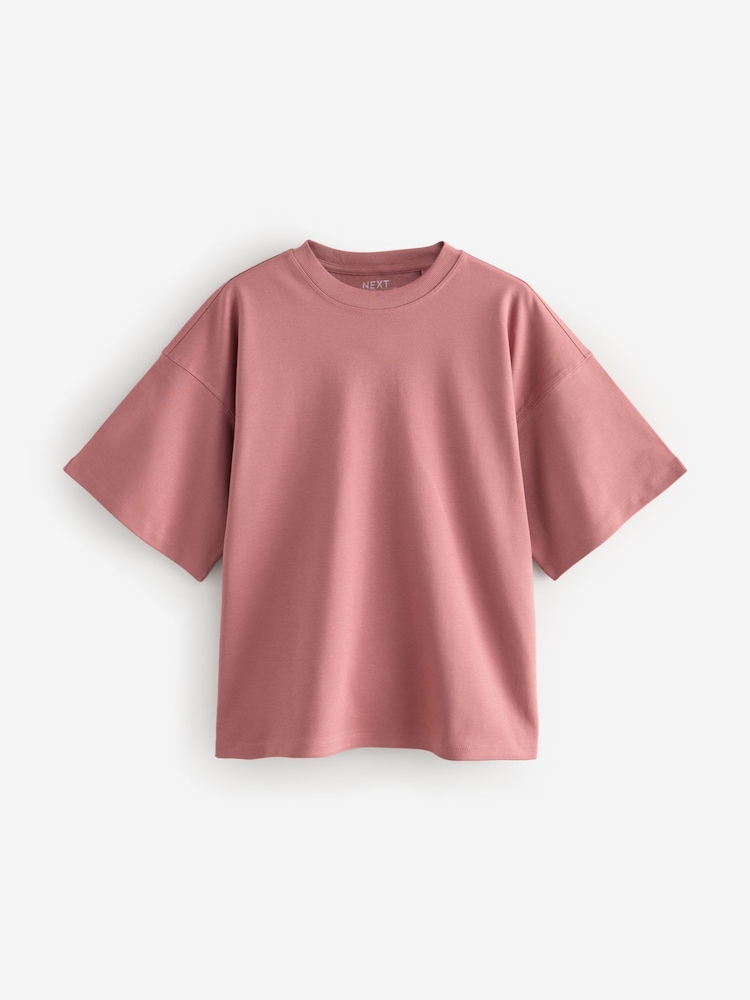 Multi 100% Cotton Boxy Short Sleeve T-Shirts 5 Pack - Image 9 of 13