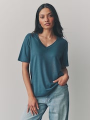 Red/Teal Modal Slouch Short Sleeve T-Shirt 3 Pack - Image 2 of 12