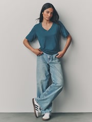 Red/Teal Modal Slouch Short Sleeve T-Shirt 3 Pack - Image 3 of 12