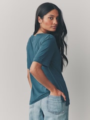 Red/Teal Modal Slouch Short Sleeve T-Shirt 3 Pack - Image 4 of 12