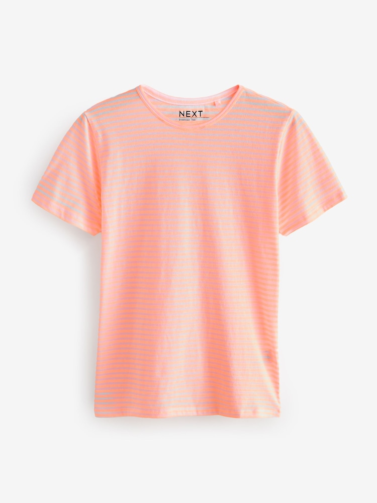 Orange/Blanc/Rayure - Lot de 3 t-shirts au quotidien - Image 10 of 12