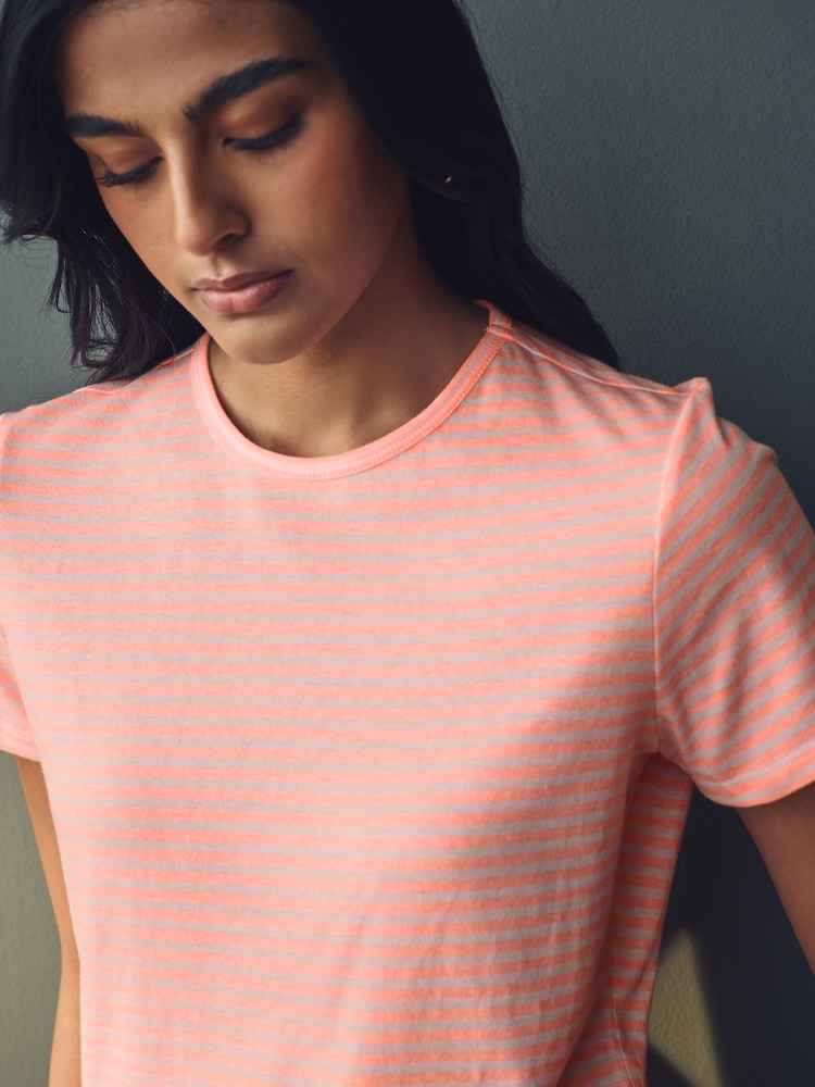 Orange/Blanc/Rayure - Lot de 3 t-shirts au quotidien - Image 7 of 12