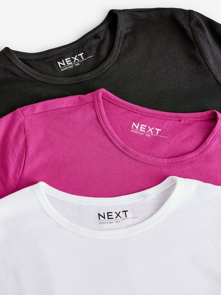 Blauw/wit/framboosroze - Everyday T-Shirts 3 Pack - Image 8 of 9