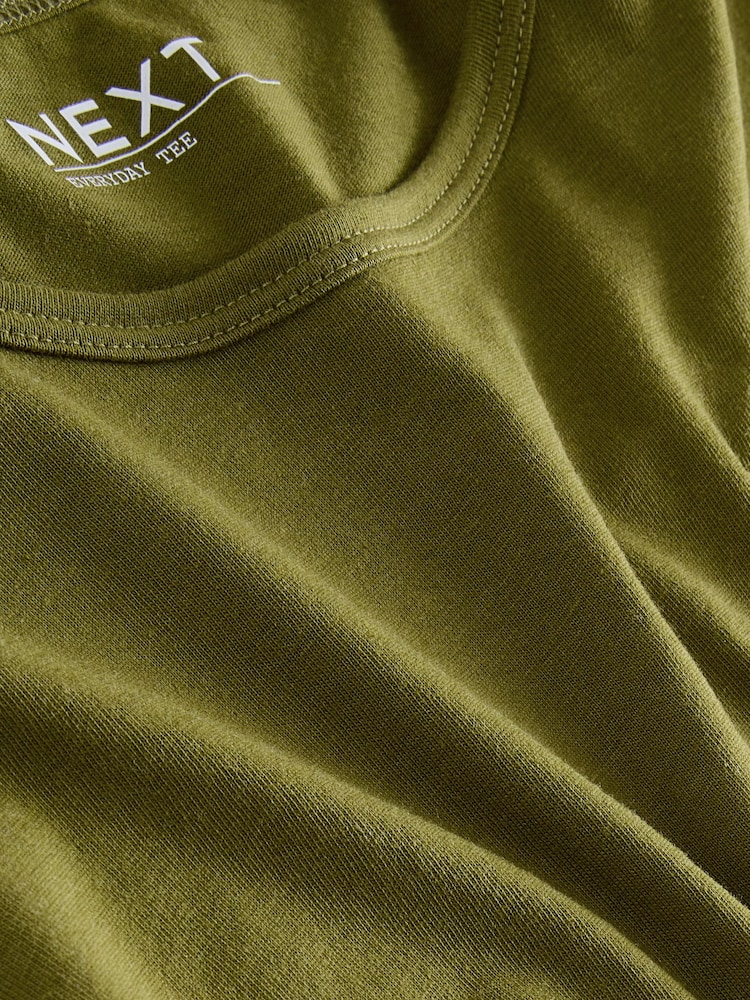 Blue/Shale/White/Black/Khaki Crew Neck Cotton Rich T-Shirt 5 Pack - Image 11 of 11