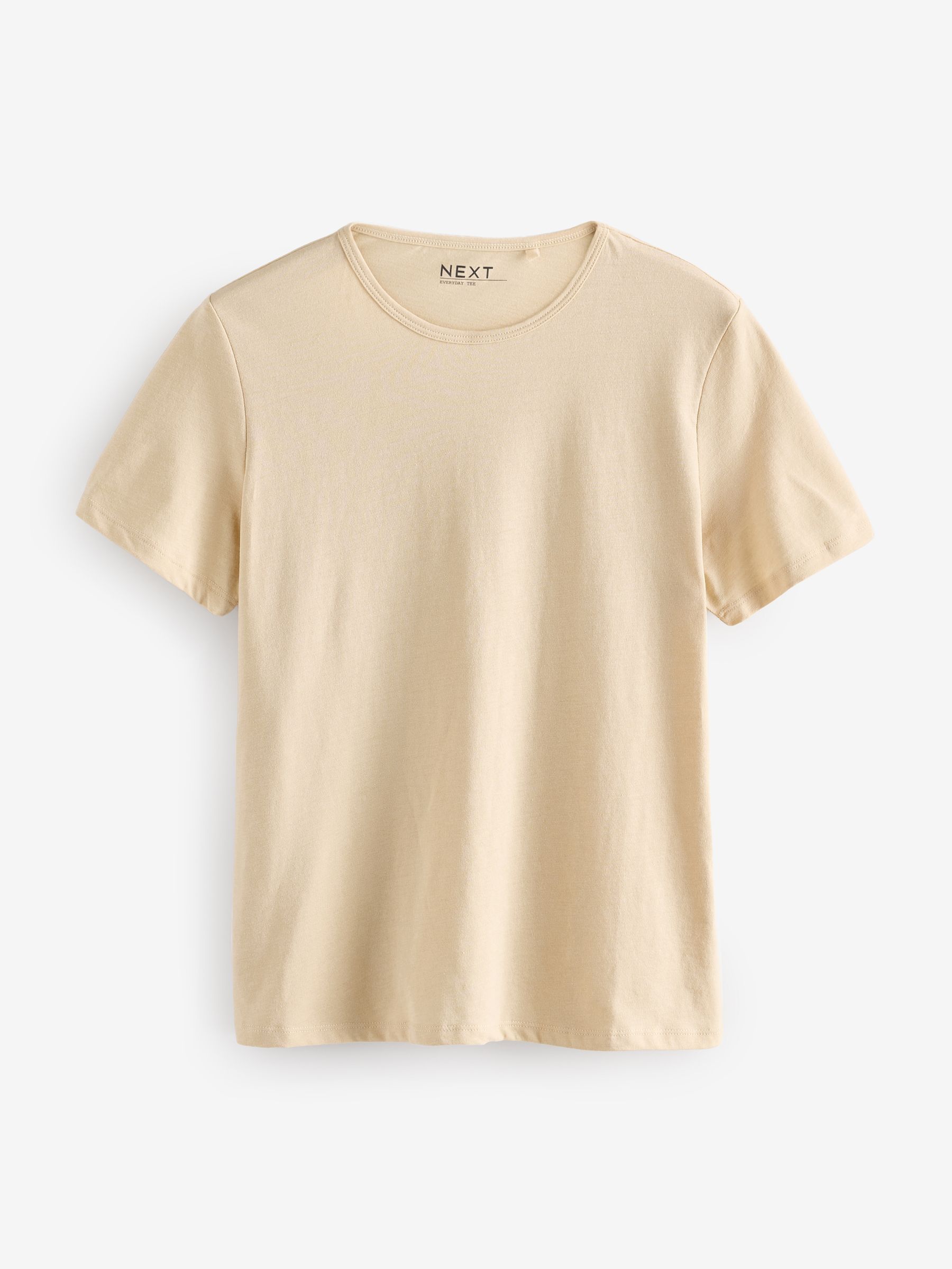 Buy Blue/Shale/White/Black/Khaki Crew Neck Cotton Rich T-Shirts 5